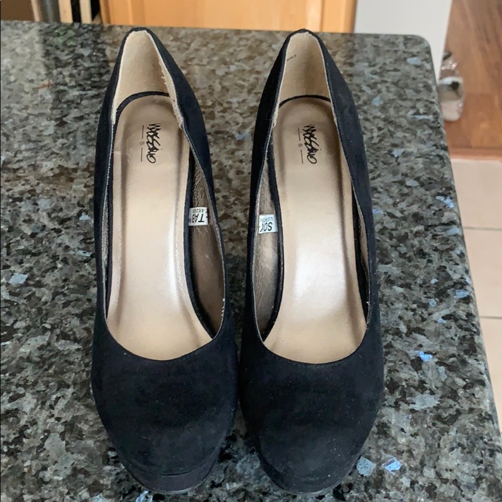 Black platform heels